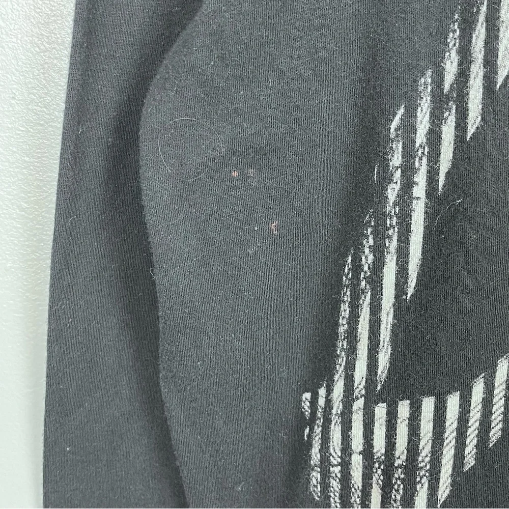 True Religion Men's Long Sleeve Skeleton Graphic Black Tee Size L; Streetwear